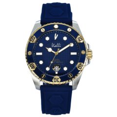 Vialli Blue Silver Rubber Wristwatch