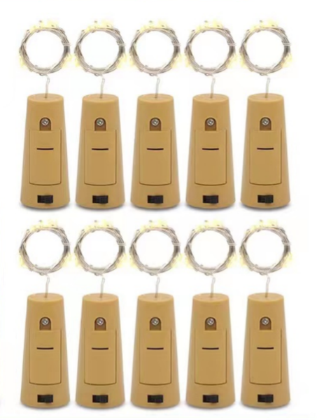 AICOM-Bottle Cork LED Fairy String Lights DIY for Decorations(2mx10 Pack)