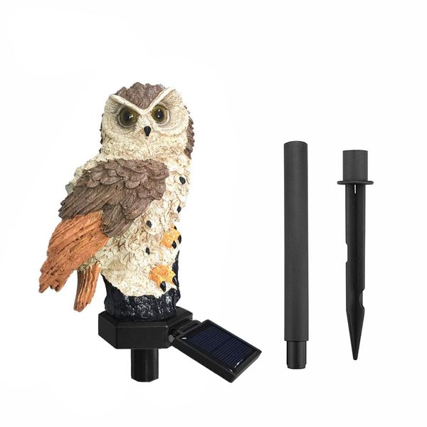 Outdoor Waterproof Solar Light, Garden Light, Garden Decoration – White Owl