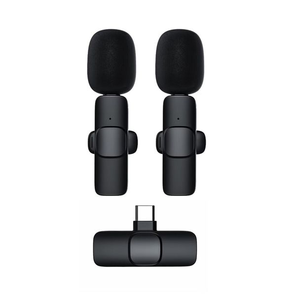 Dual Wireless Microphones with Type-C Receiver for Android Devices