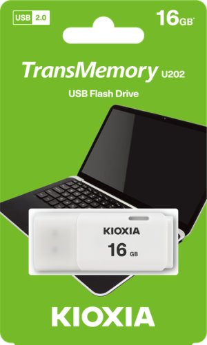 Kioxia , 16gb, 2.0, USB, Works With Windows &amp; Mac, White