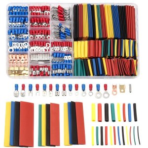 350pc Cold Crimping Terminal &amp; 328pc Heat Shrinkable Tube Cable Repair Kit