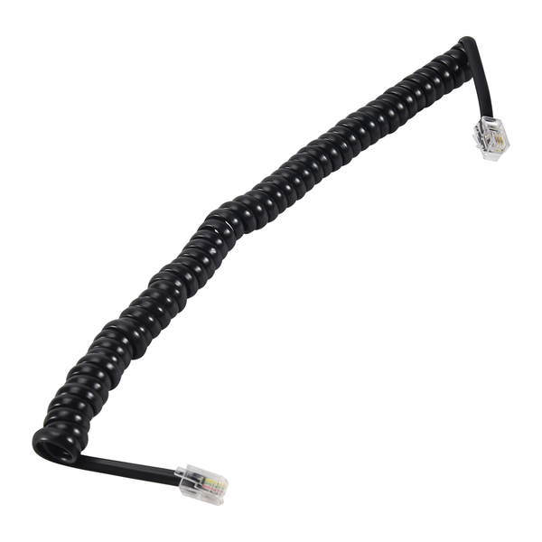 9.3" Black RJ9 Telephone Phone Modem Coil Line Cord Cable