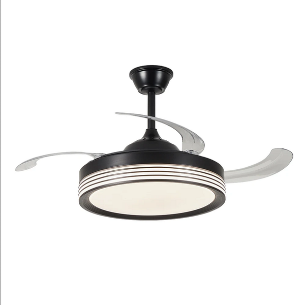 Electrolite Black Retractable Ceiling Fan with Lights 8982 - EMS