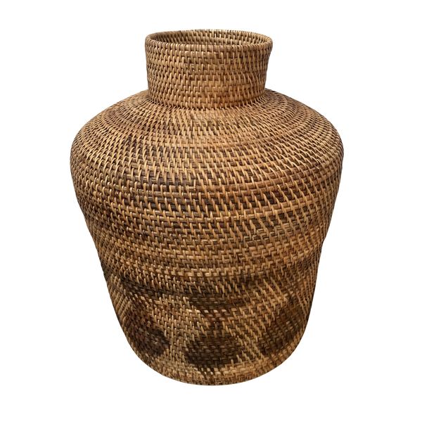 Woven Basket Pot Tribal African Floor Vase Decor Boho 50cm | YLT