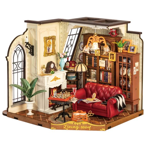 Robotime Rolife Wooden 3D DIY Miniature House Catherine's Living Room 284pc