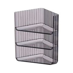 Triangle Acrylic Stackable Desktop Organizer Countetop Organizer, Set of 3