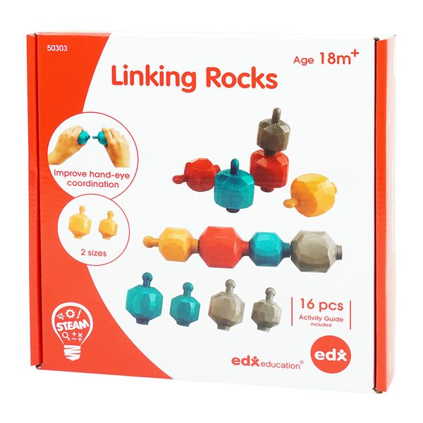 EDX Education Linking Rocks &amp; Activity Guide: 16 Pieces