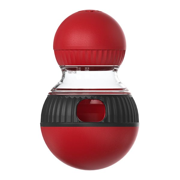 Interactive Cat Treat Dispenser Ball - Red