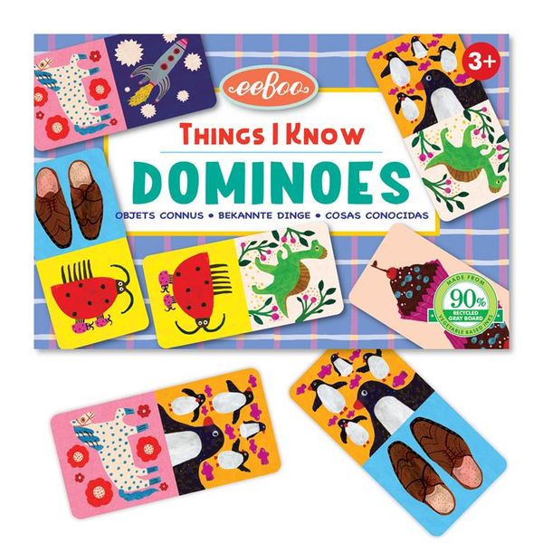 eeBoo - Things I Know Dominoes - Educational Matching Game for Kids