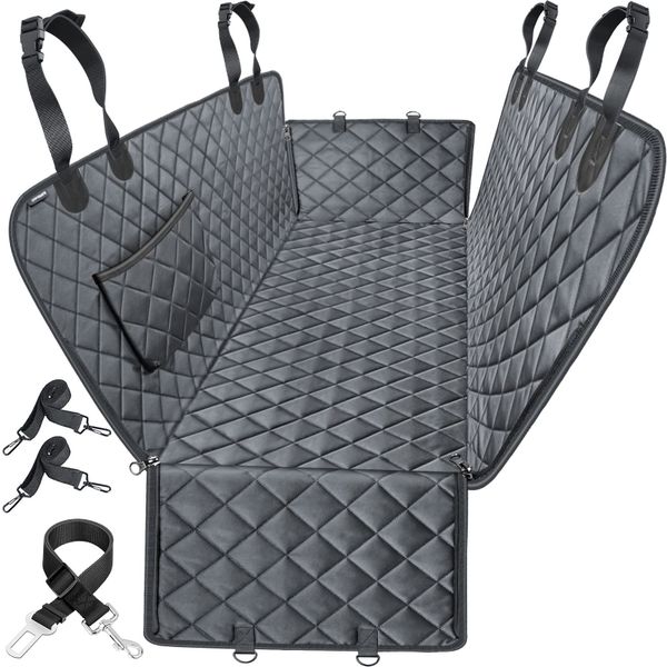 Dog Car Seat Cover Dog Hammock For Car Back Seats With Side Protection
