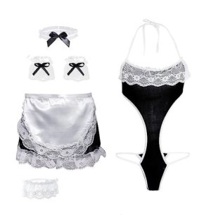 Women Unique Bodysuit One-piece Babydoll lingerie Link Me Up Game Outfit