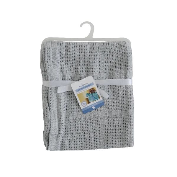 Cot Cellular Blanket - Grey