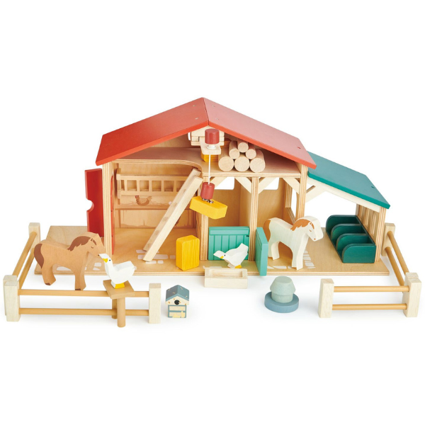 Tender Leaf Wooden Farm (Includes Some Accessories And Animals)