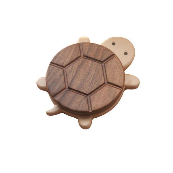 Creative Wooden Turtle - shaped Coaster: Heat - resistant &amp; Magnetic