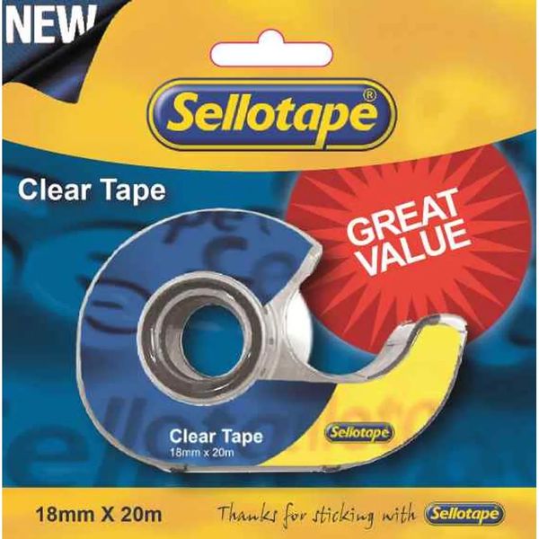 Sellotape Crystal Clear Tape in Dispenser x4