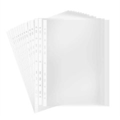 100Pages A4 Punched Pocket,Clear 11-Hole Sheet Protector Binder