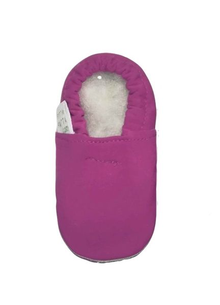 Pitta-Patta Soft Fleece Baby Shoe Slippers - Mulberry Size 2