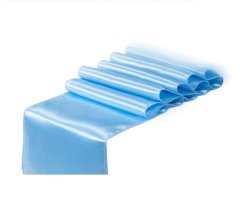 Satin Table Runner Baby Blue - 35 x 300cm