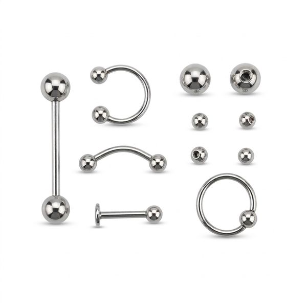Body Piercing Jewellery Set - Assorted Piercings Styles for Versatility