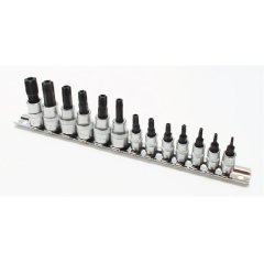 Ampro - 13 Piece 1/4, 3/8 - Proof Star Bit Socket Set