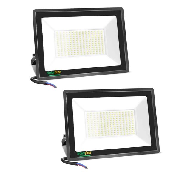 Solar First - LED Flood Light (50W) - Electric (Non-Solar) - 2 Pack