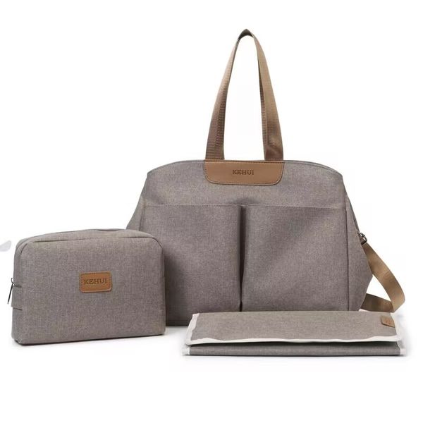 Diaper Bag 3 Piece Set Large Capacity Waterproof Baby Nanny Bag