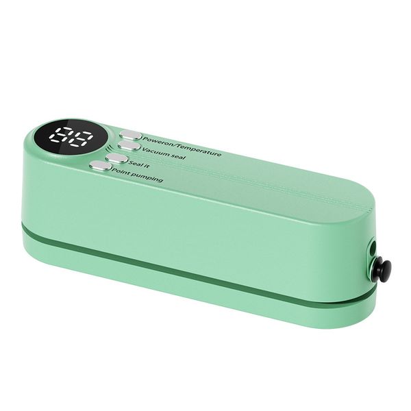 Portable Vacuum Sealer with Digital Display, 3-in-1 Function, Green