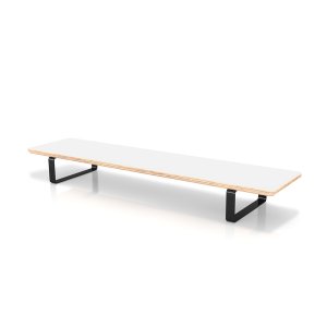 Table Shelf – Ergonomic Dual Monitor Riser or Laptop Stand (Matt White)
