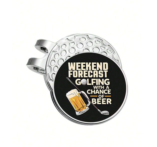 Golf Magnetic Hat Clip/Ball Marker - Weekend Forecast