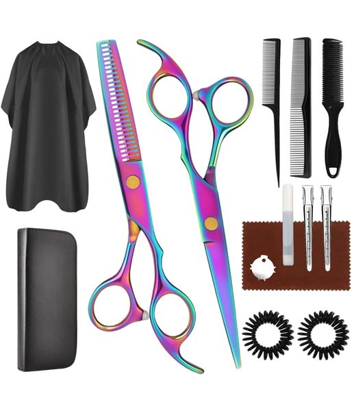 Hair Cutting Scissors Set, 14Pcs Professional Hairdressing Shears Set