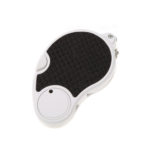 Pocket Magnifier Lamp with LED Light Rotary Switch Folding Magnifying Glass