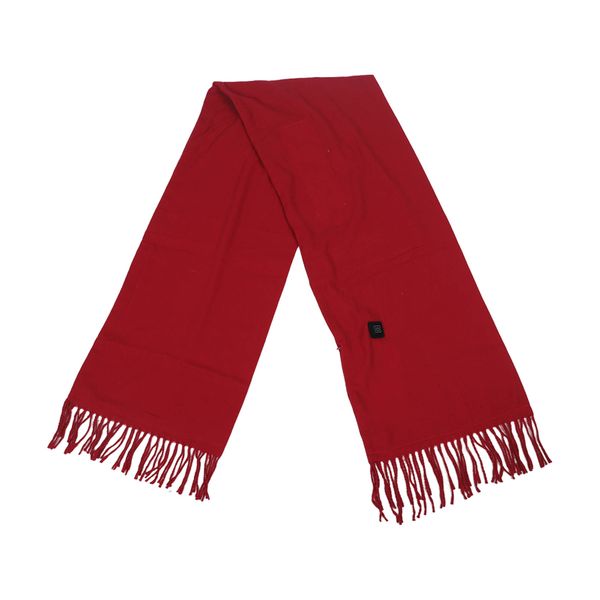 Red USB Heated Scarf With Tassels
