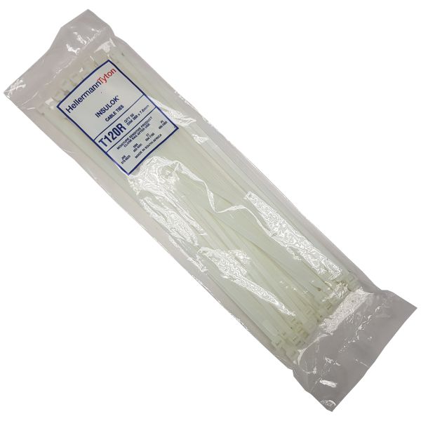 HellermannTyton 50 x Nylon Cable Ties 388mm x 7.8mm - Natural