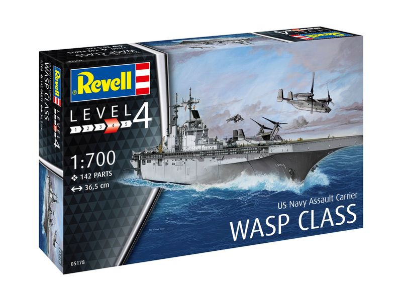 Revell 1/700 US Navy Assault Carrier WASP Class Plastic Model Kit