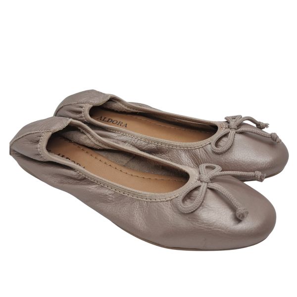 Genuine Leather - Elasticated Bow Pump