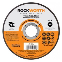 Rockworth - Cutting Disc Steel 115X2.5mm - 25 Pack