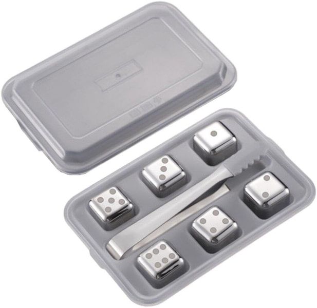 Whiskey Stones Reusable Ice Cubes for Drinks Stainless Steel Metal