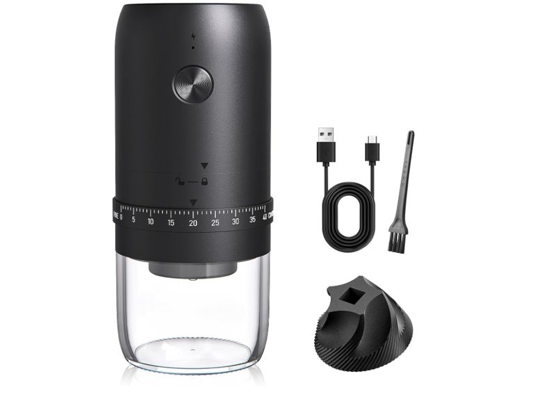 Portable Electric Coffee Bean Grinder Upgraded Ceramic Conical Burr with