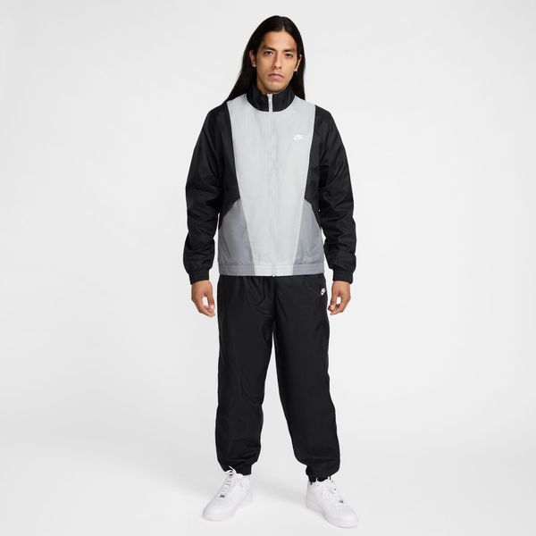 Nike Men's Club Woven Tracksuit - Black/Smoke Grey/Light Smoke Grey/White