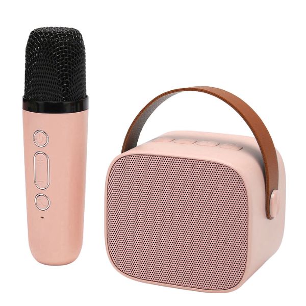 Mini Karaoke Machine, BT, AUX, Pink