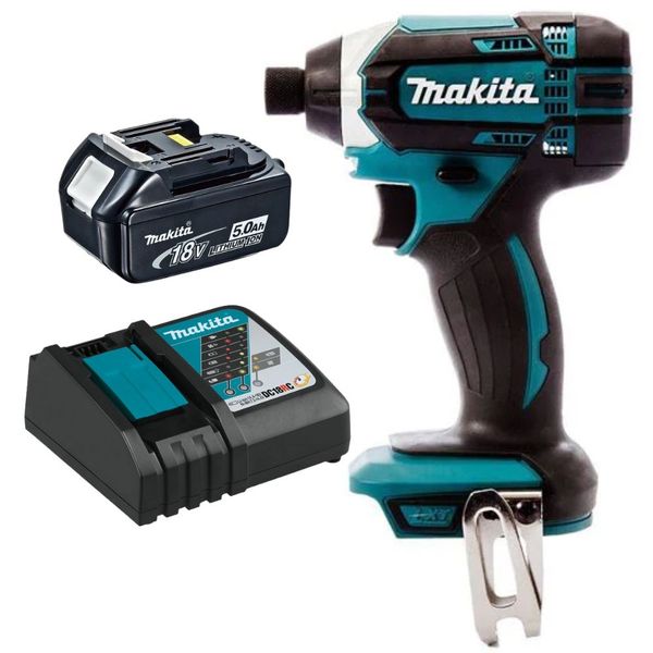 Makita - Cordless Impact Driver with 5.0Ah Battery &amp; Charger