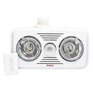 WACO - Bathroom Heater / 2 Light Rectangular Ceiling Bathroom Heater