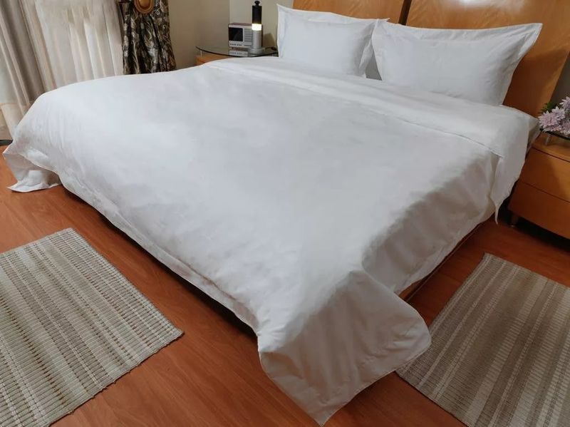 T-200 100% Cotton Percale Oxford Stitch Duvet Cover Set by Relax Collection