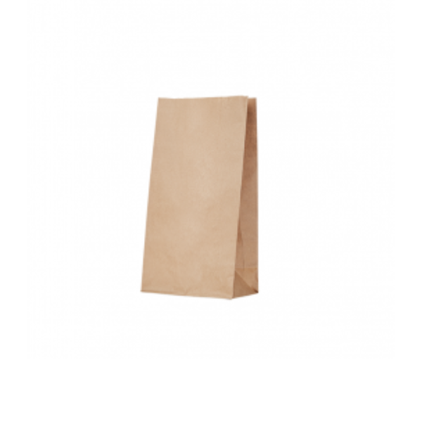 SO3 Brown Self-Opening Food Paper Bags For Popcorn or Lunch - 100 Piece