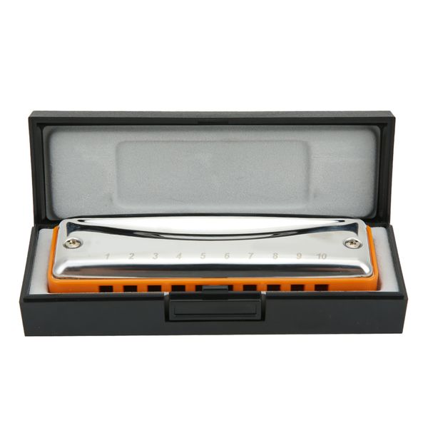 Blues Harmonica G Key 10 Holes Stainless Steel Mouthorgan