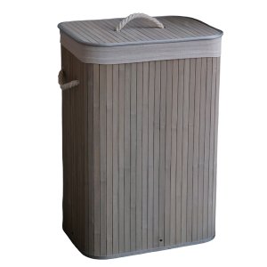 Creative Deco 75Lt Rectangular Bamboo Laundry Basket