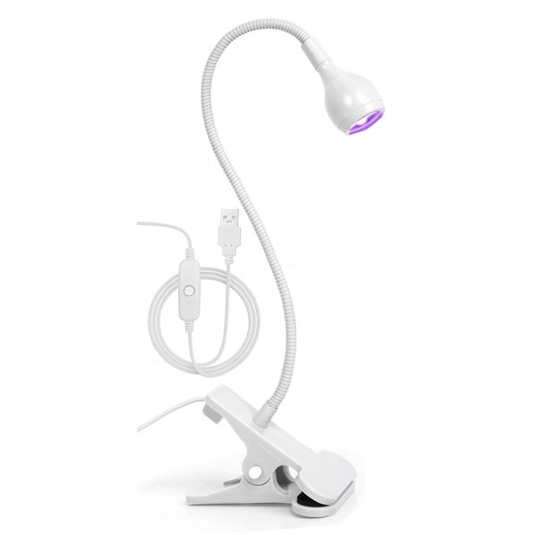 UV Nail Lamp 5W Flexible Gooseneck Lamp Professional Nail Tools White