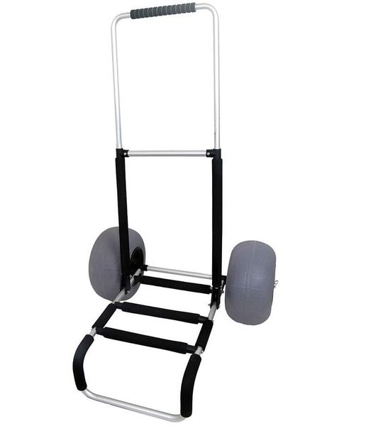 Foldable Beach Sand Cart Trolley with Large 12-inch Two Balloon Tires