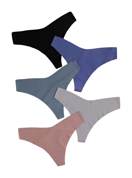 Womens Seamless underwear Thongs Set of 5 mix